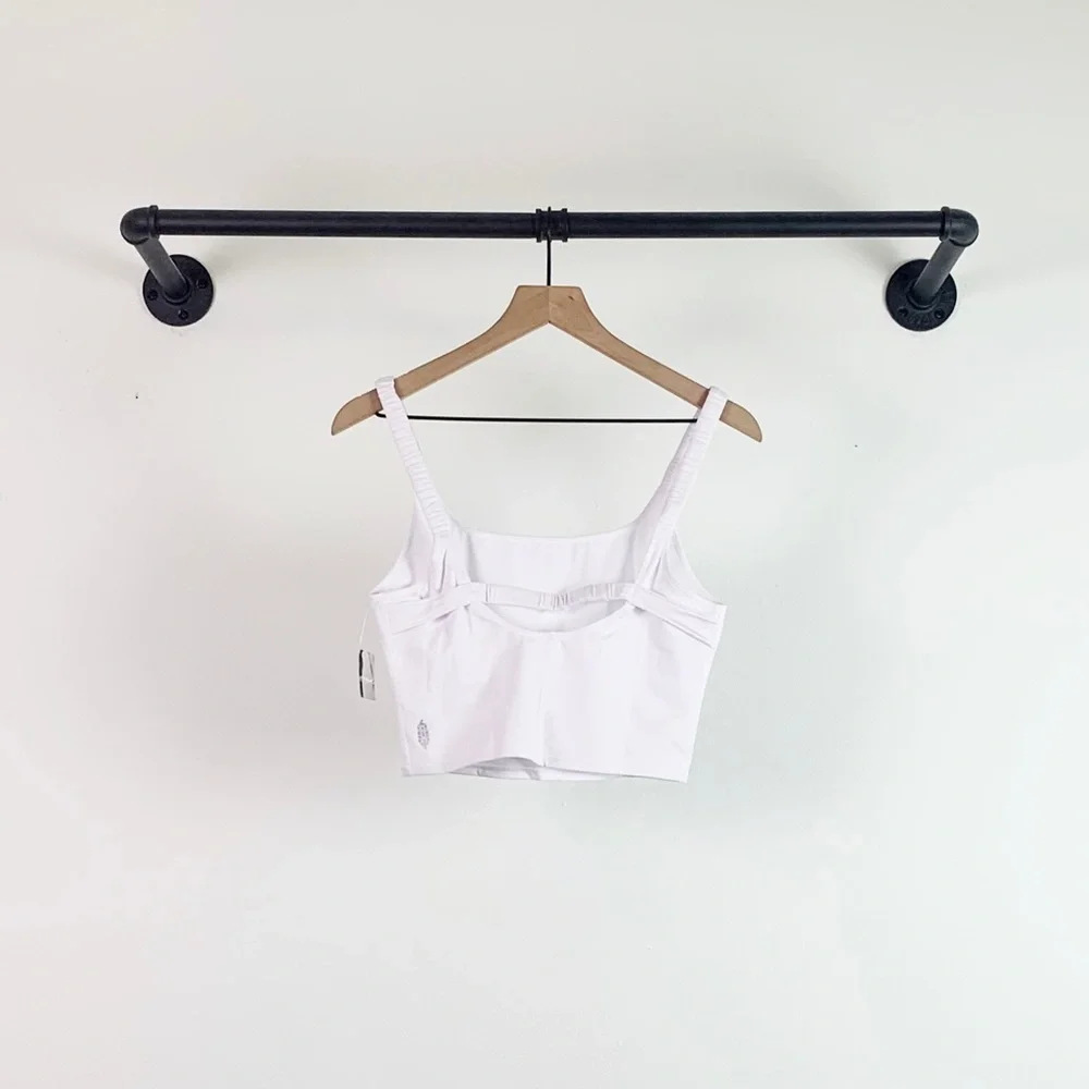 NWT FP Movement Free People Post Up Cropped Cami In White
